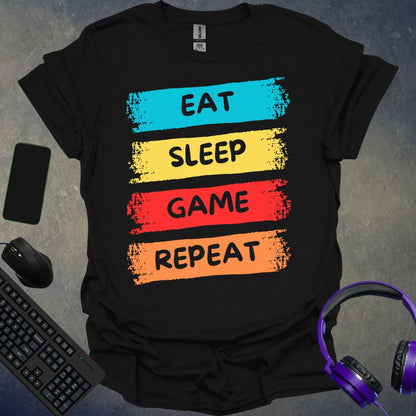 Eat Sleep Game Repeat T-Shirt