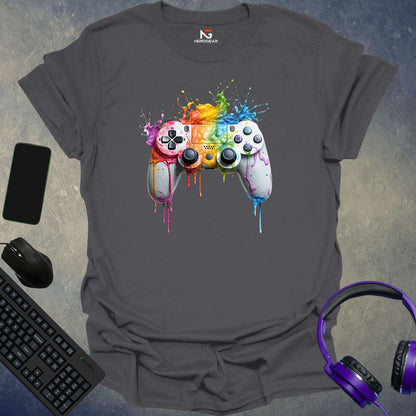 Colorful Splash Controller PS T-Shirt