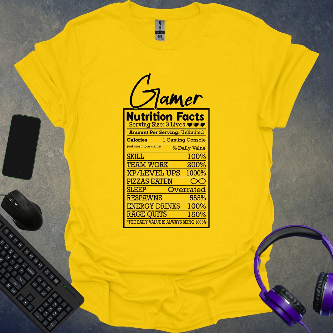 Gamer Nutrition Facts T-Shirt