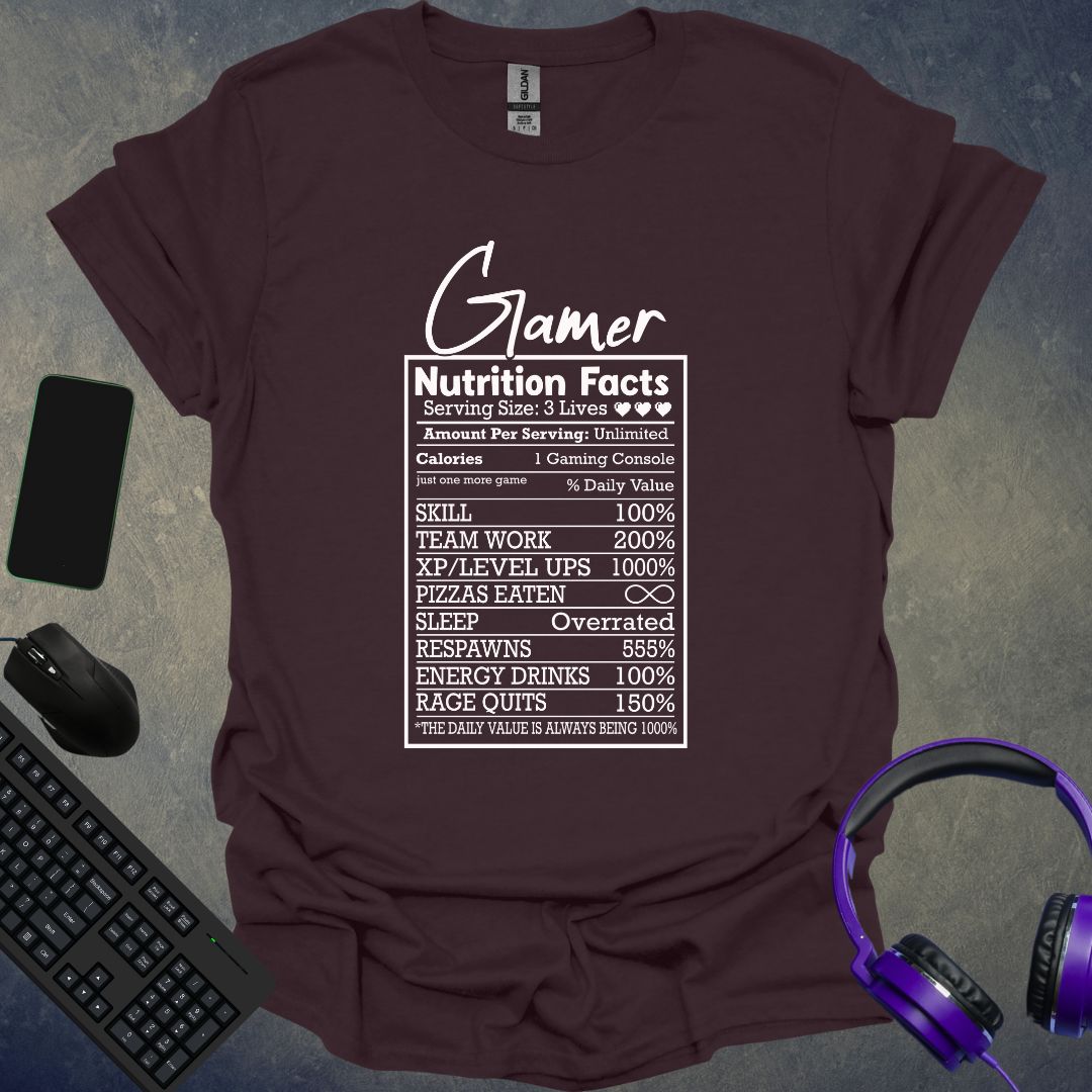 Gamer Nutrition Facts T-Shirt