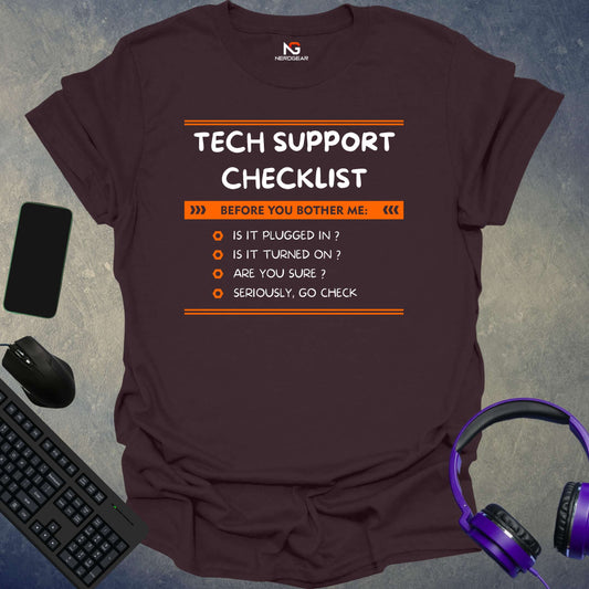 Tech Support Checklist T-Shirt