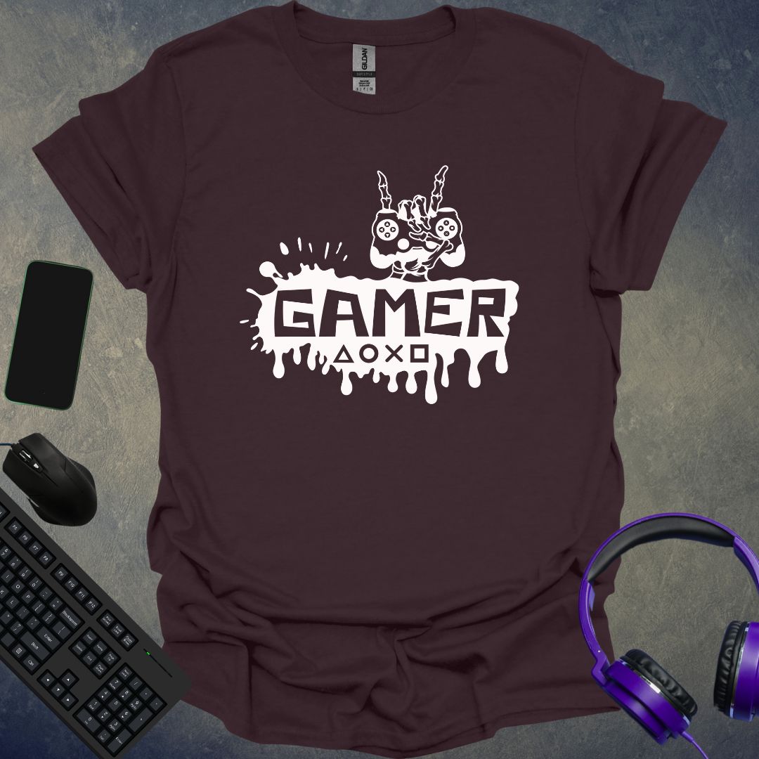 Gamer Skeleton Hand T-Shirt