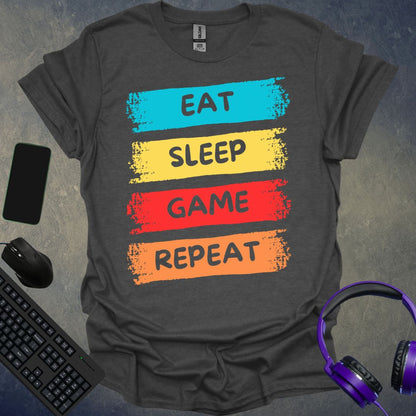 Eat Sleep Game Repeat T-Shirt