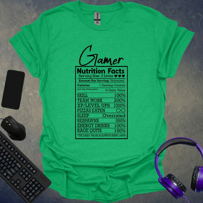 Gamer Nutrition Facts T-Shirt