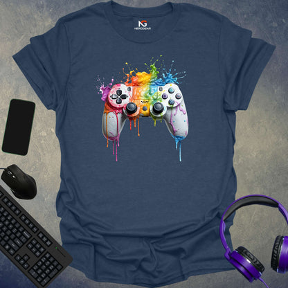 Colorful Splash Controller PS T-Shirt