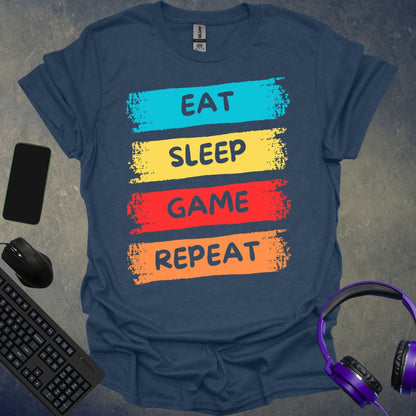 Eat Sleep Game Repeat T-Shirt