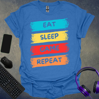 Eat Sleep Game Repeat T-Shirt