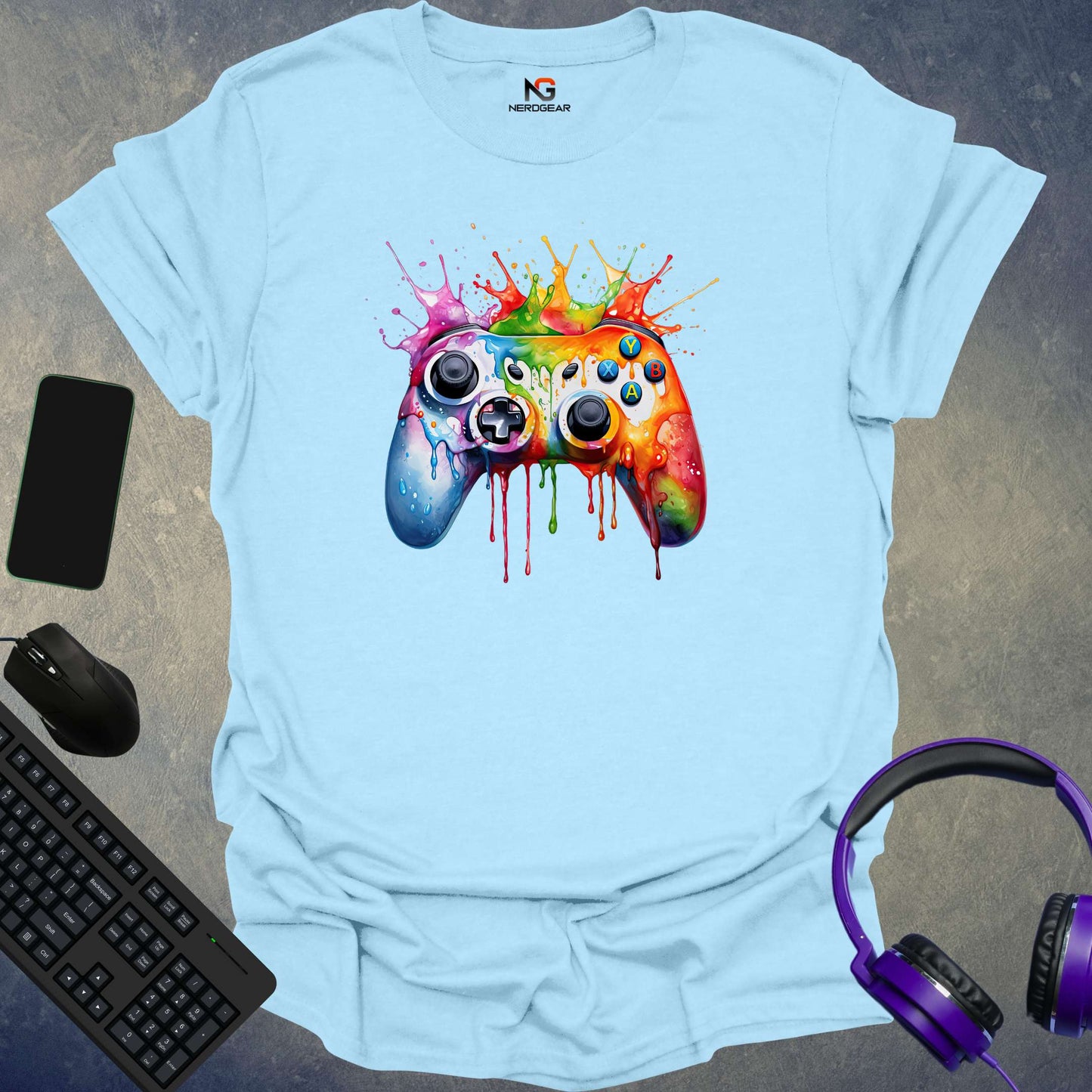 Colorful Splash Controller T-Shirt