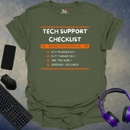 Tech Support Checklist T-Shirt