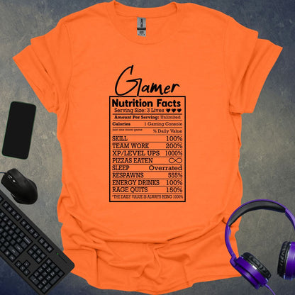 Gamer Nutrition Facts T-Shirt