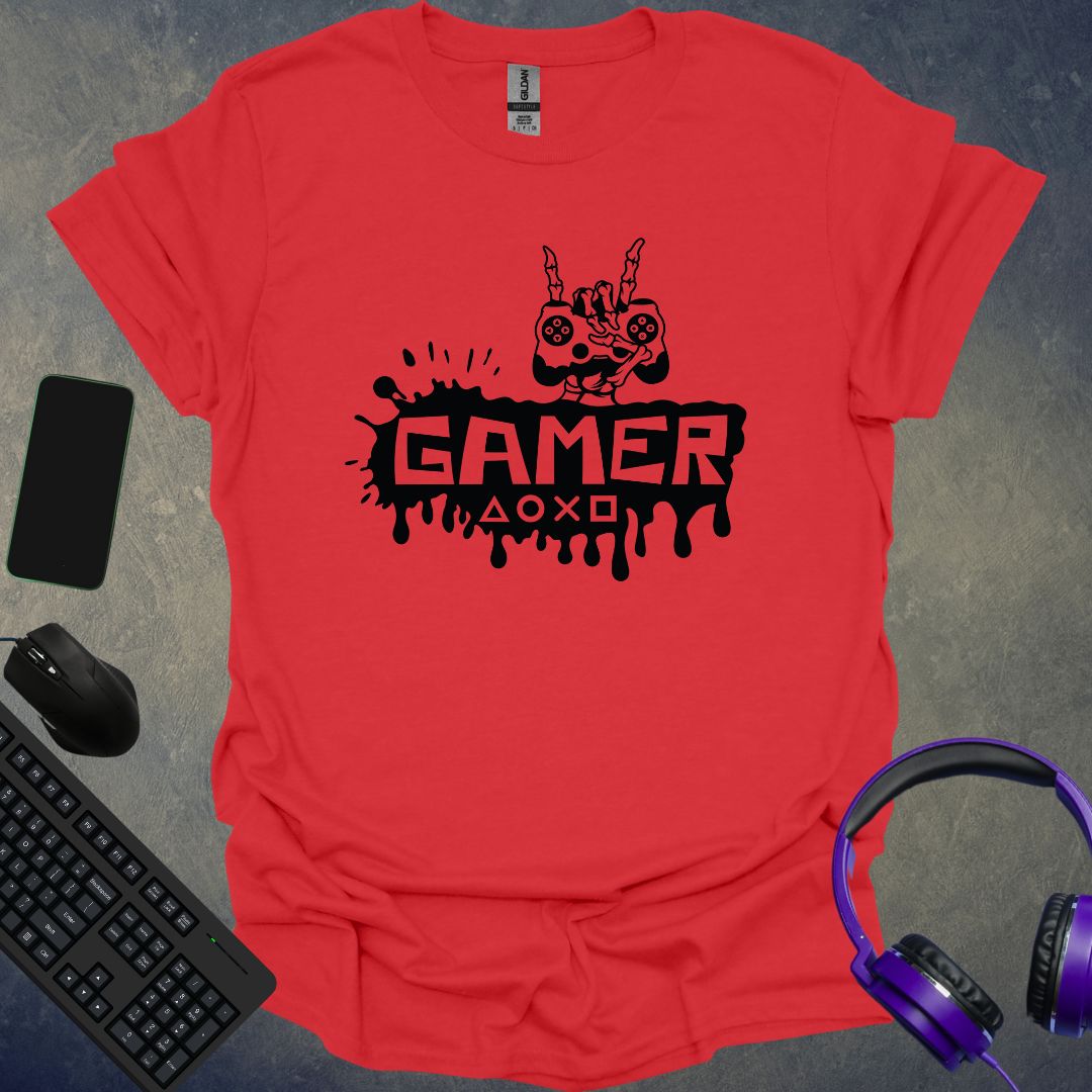 Gamer Skeleton Hand T-Shirt