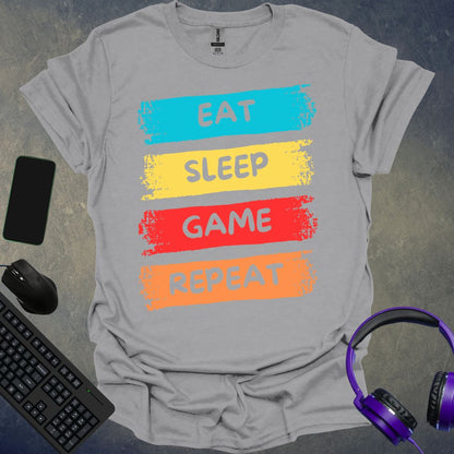 Eat Sleep Game Repeat T-Shirt