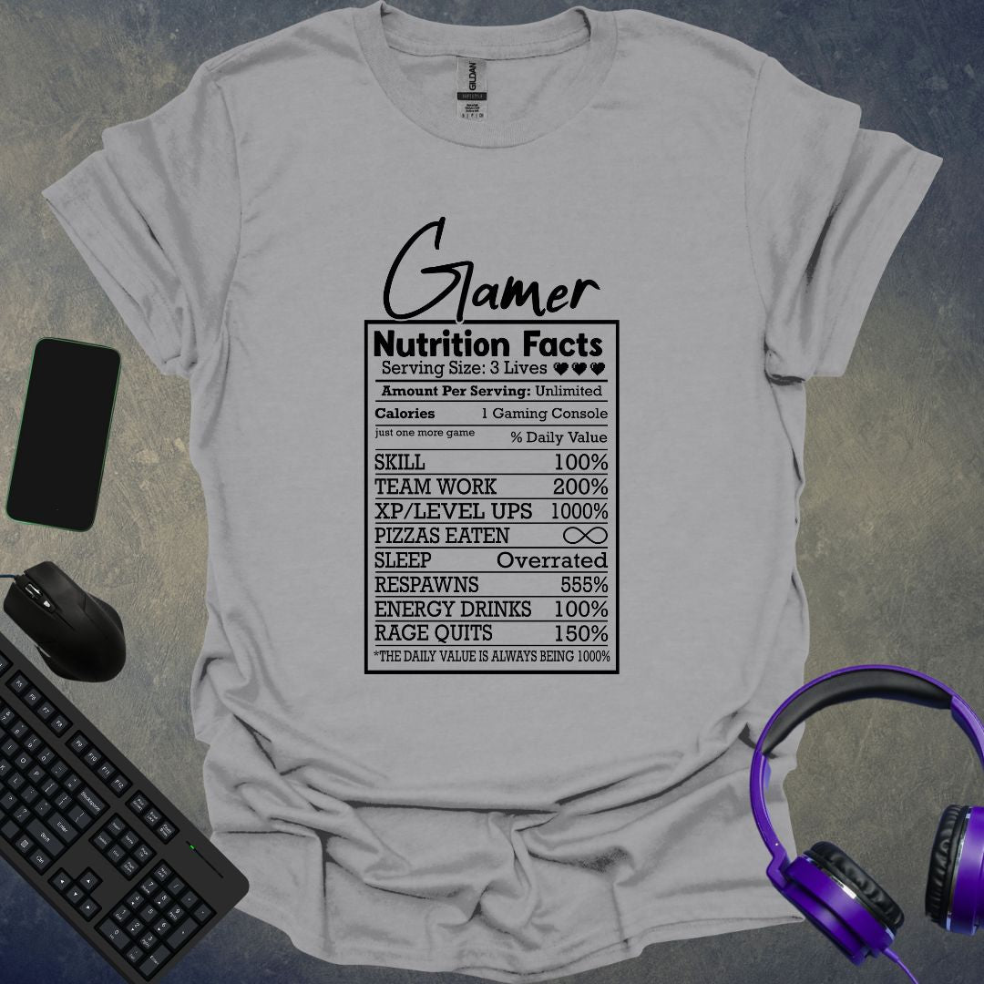 Gamer Nutrition Facts T-Shirt