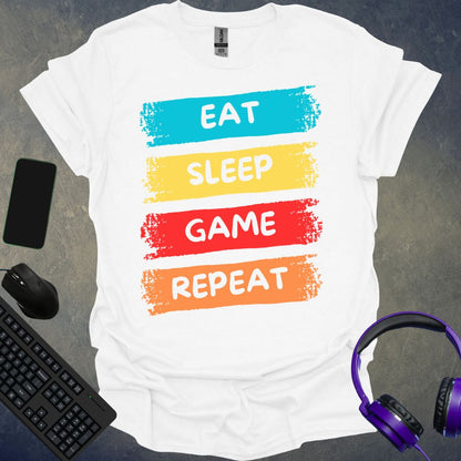 Eat Sleep Game Repeat T-Shirt